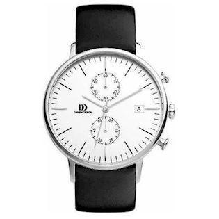 Sølv  Quartz med chronograph Herre ur fra Danish Design